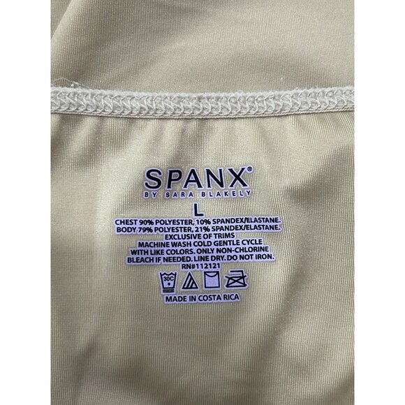 Spanx Shapewear Cami Top Beige 90% Polyester & 10% Elastane Spaghetti Straps Siz - Picture 4 of 6